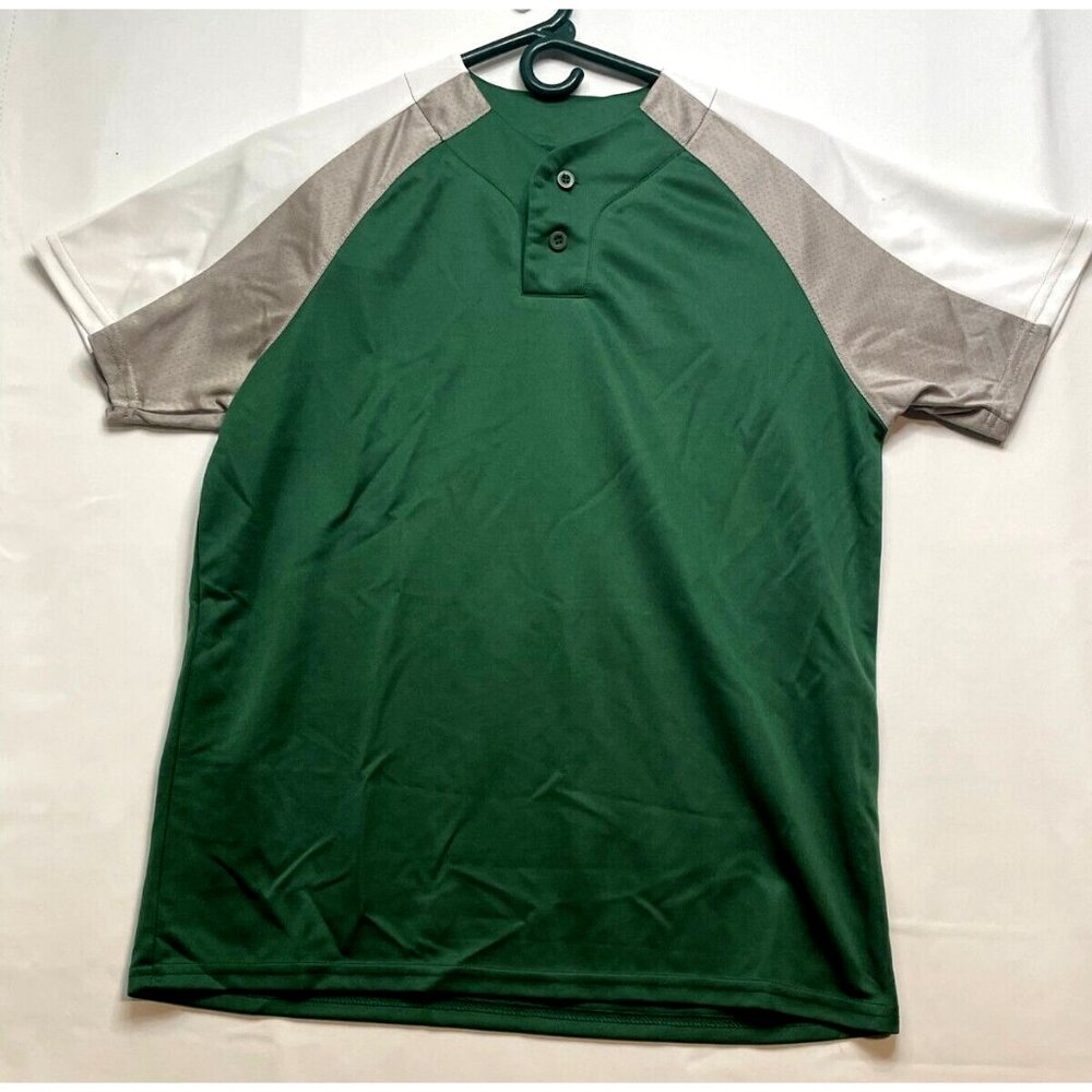 Alleson Athletic polo shirt youth boys large short sleeve green